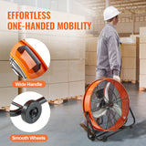 Desktops & Accessories: VEVOR Drum Fan 24 Inch High Velocity Industrial Use 3-Speed Timer for Warehouse