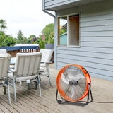 Desktops & Accessories: VEVOR Drum Fan 24 Inch High Velocity Industrial Use 3-Speed Timer for Warehouse