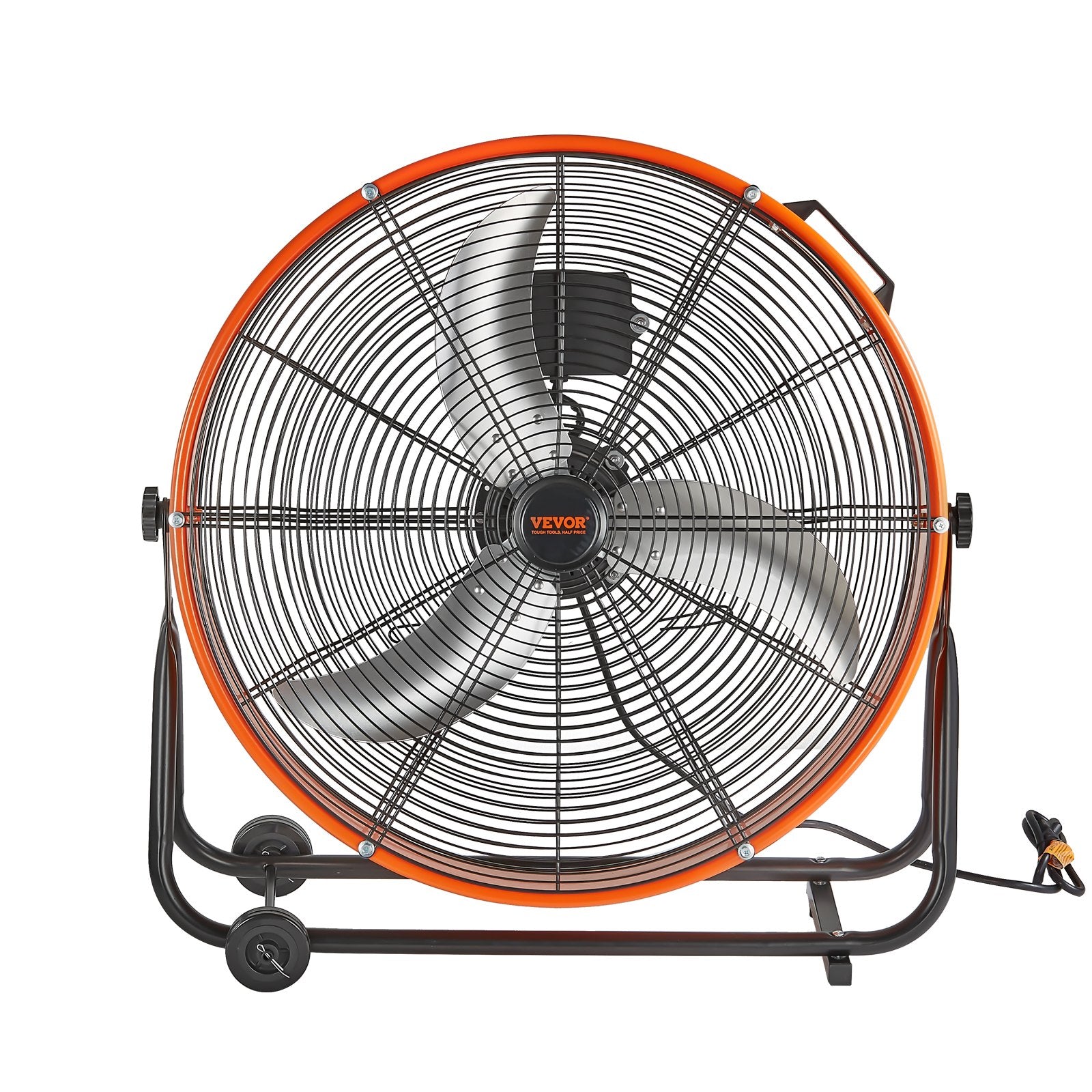 Desktops & Accessories: VEVOR Drum Fan 24 Inch High Velocity Industrial Use 3-Speed Timer for Warehouse