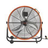 Desktops & Accessories: VEVOR Drum Fan 24 Inch High Velocity Industrial Use 3-Speed Timer for Warehouse