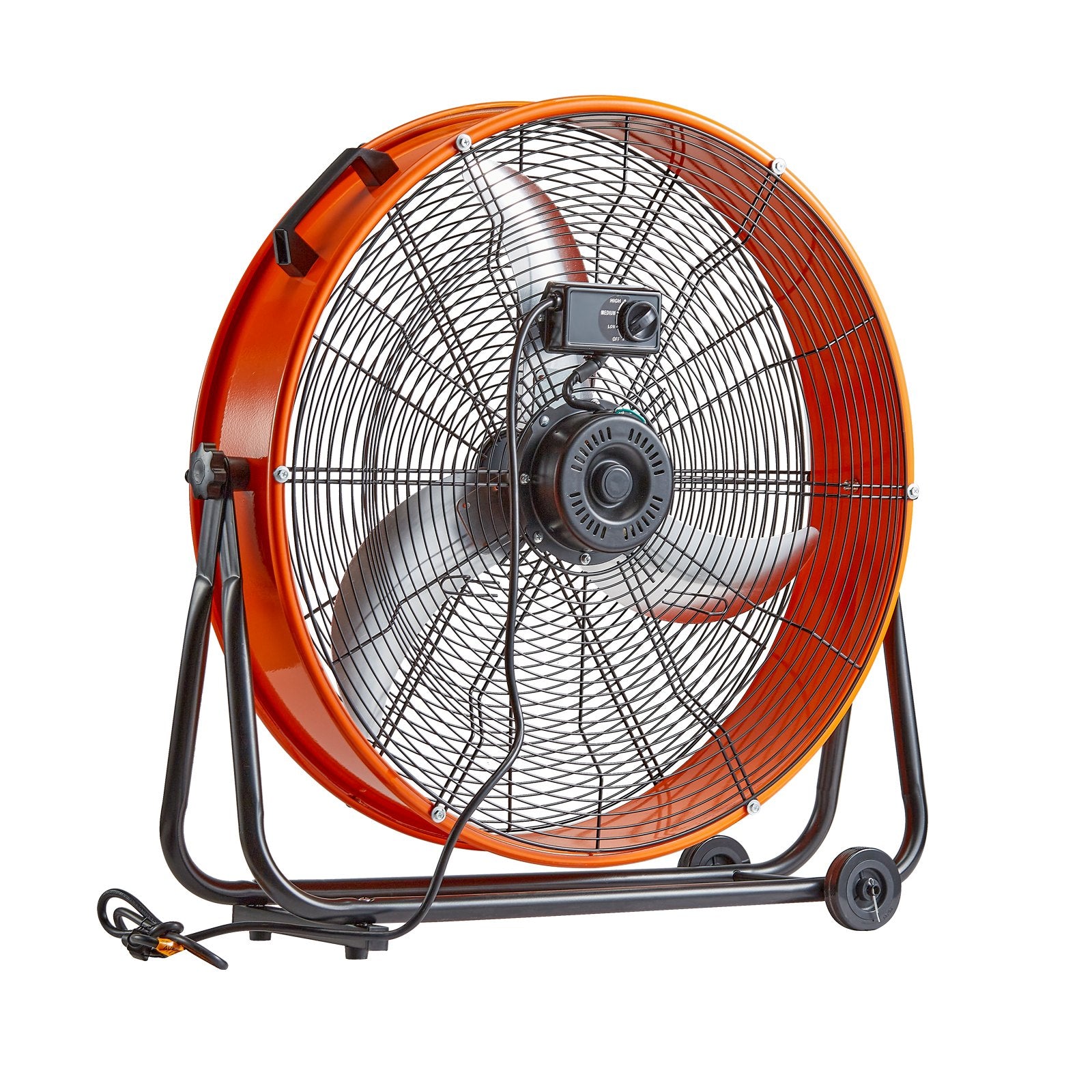 Air Compressors Accessories: VEVOR Drum Fan 24 Inch High Velocity Industrial Use 3-Speed 8600CFM for Warehouse