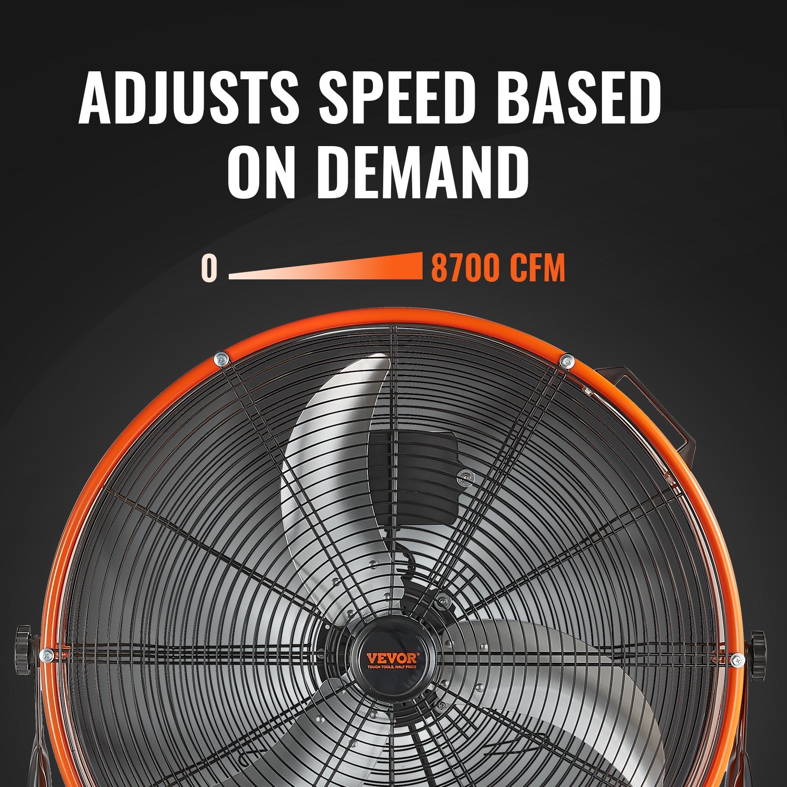 Desktops & Accessories: VEVOR Drum Fan 24 In High Velocity Industrial Infinitely Variable Speed 7935CFM