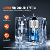 Camping Appliances: VEVOR Industrial Water Chiller, CW6000, 1500W Industrial Water Cooler Cooling System with Compressor 15L Water Tank Capacity 65 L/min Max Flow Rate, for CO2 Laser Engraving Machine Cooling Machine
