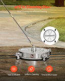 Commercial Cleaning Equipment: VEVOR 15" Pressure Washer Surface Cleaner 4 Wheels 4000 Max PSI 2 Extended Wands