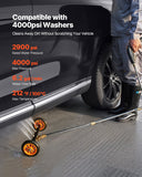 Fence & Gate Accessories: VEVOR 16" Pressure Washer Undercarriage Cleaner, Stainless Steel Surface Cleaner for Pressure Washer, 4000 Max PSI, Angle Adjustment Gear, 4 Spray Nozzles, 2 Extended Wands for Driveway, Patio, Deck