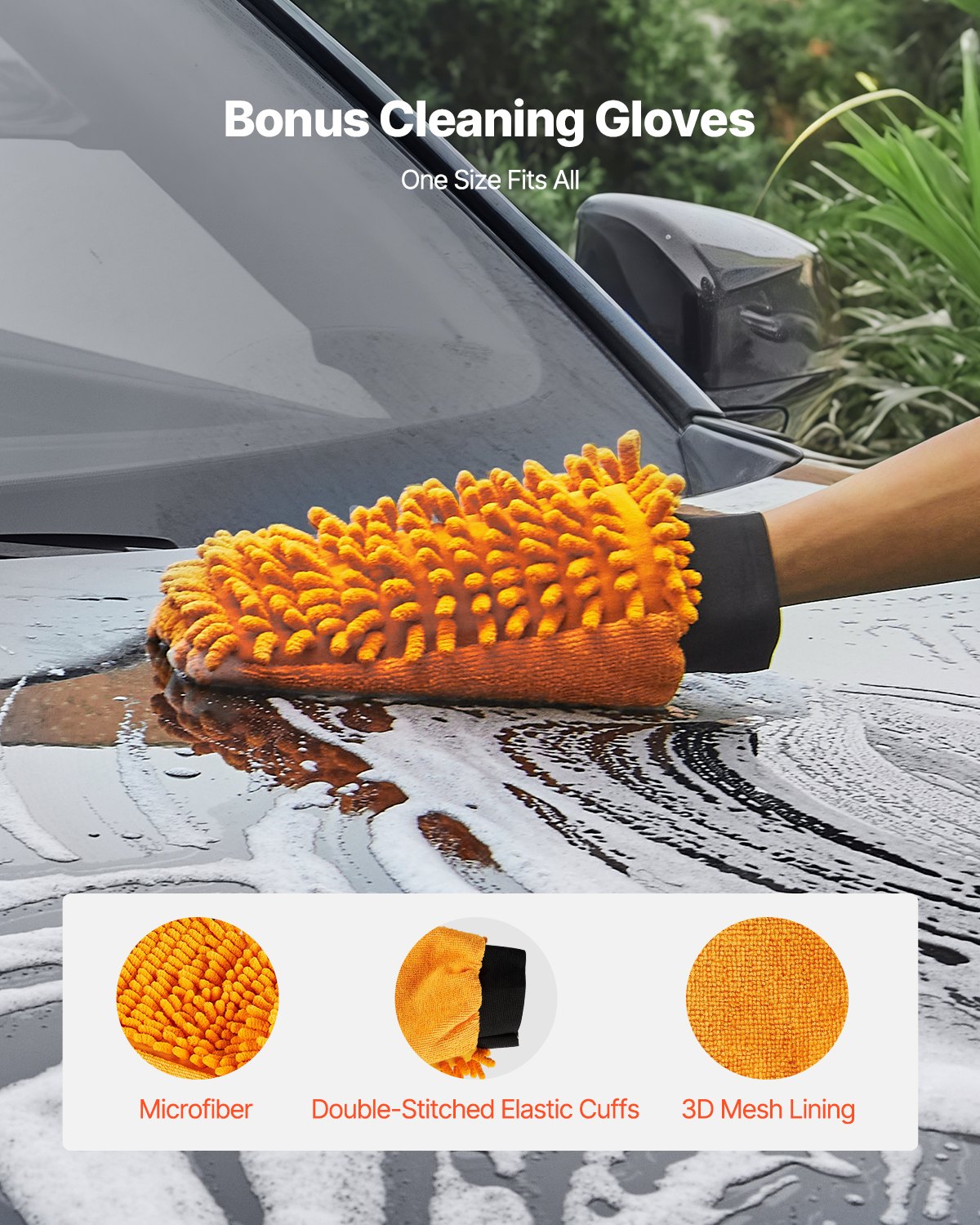 Fence & Gate Accessories: VEVOR 16" Pressure Washer Undercarriage Cleaner, Stainless Steel Surface Cleaner for Pressure Washer, 4000 Max PSI, Angle Adjustment Gear, 4 Spray Nozzles, 2 Extended Wands for Driveway, Patio, Deck