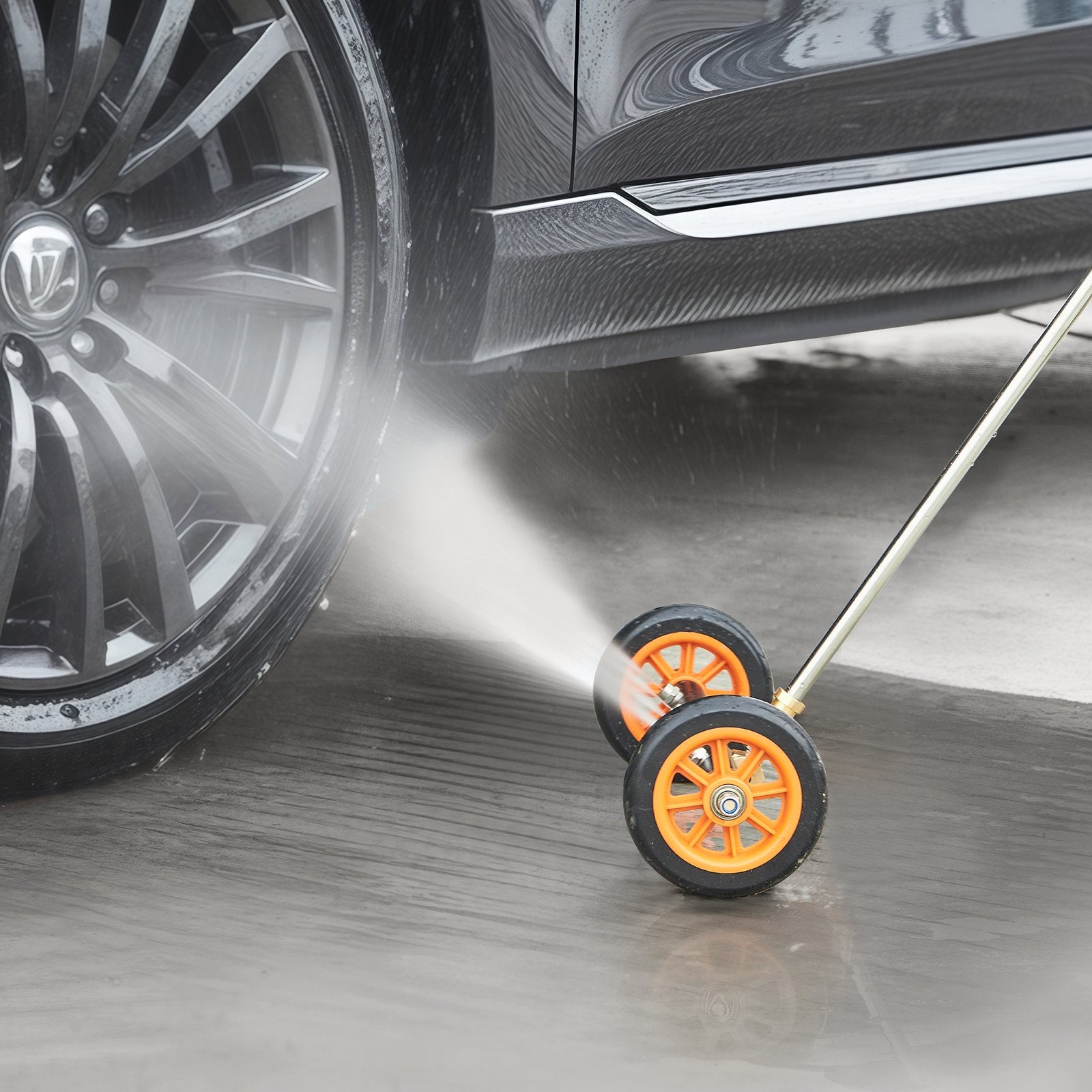 Fence & Gate Accessories: VEVOR 16" Pressure Washer Undercarriage Cleaner, Stainless Steel Surface Cleaner for Pressure Washer, 4000 Max PSI, Angle Adjustment Gear, 4 Spray Nozzles, 2 Extended Wands for Driveway, Patio, Deck