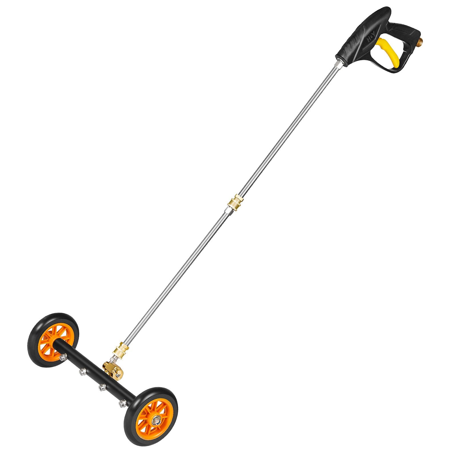 Fence & Gate Accessories: VEVOR 16" Pressure Washer Undercarriage Cleaner, Stainless Steel Surface Cleaner for Pressure Washer, 4000 Max PSI, Angle Adjustment Gear, 4 Spray Nozzles, 2 Extended Wands for Driveway, Patio, Deck