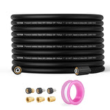 Garden Hoses: VEVOR Pressure Washer Hose, 100FT, 1/4" Kink Free M22-14mm Brass Thread Replacement For Most Brand Pressure Washers, 3/4'' Bending Radius, 4200 PSI Heavy Duty Power Washer Extension Replacement Hose