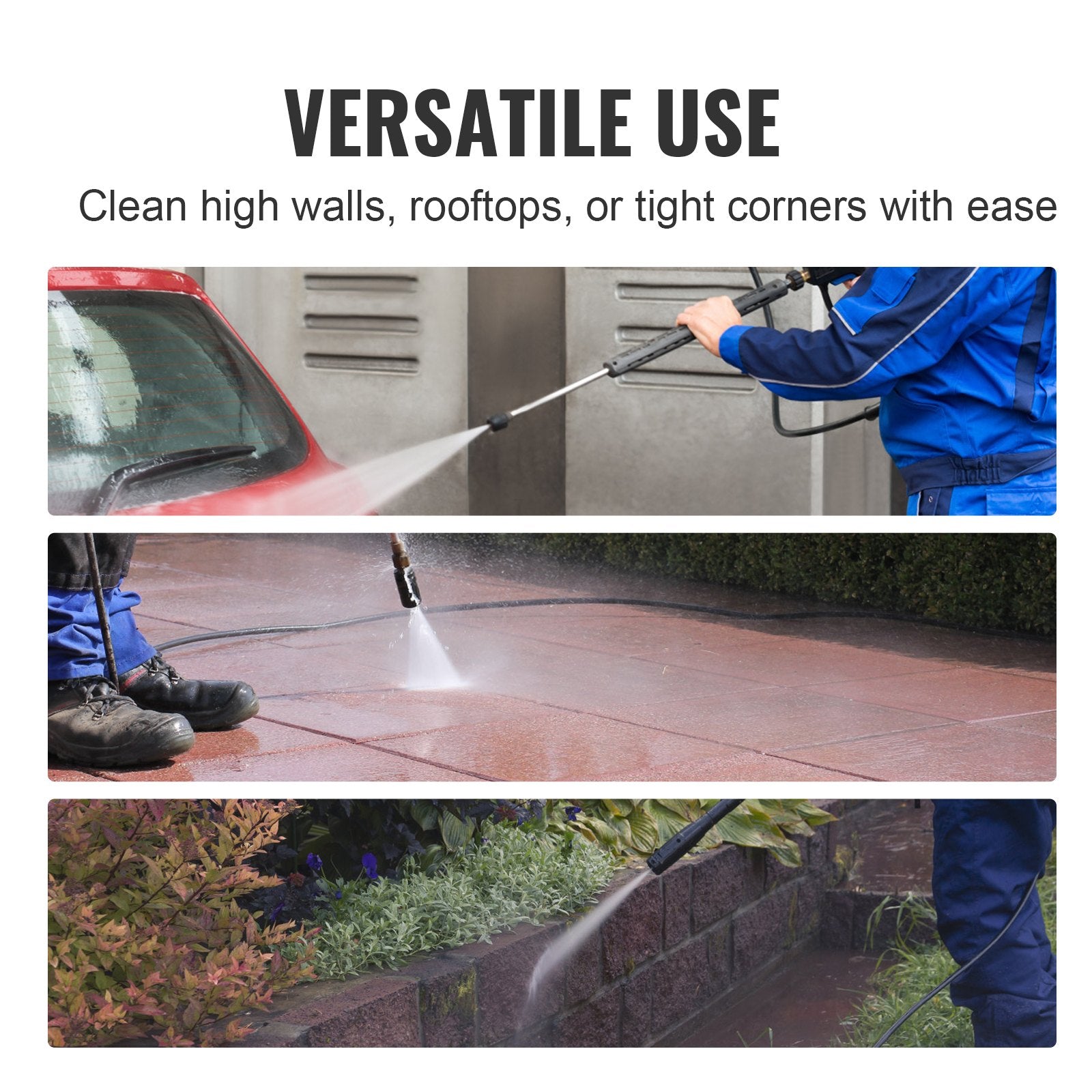 Garden Hoses: VEVOR Pressure Washer Hose, 100FT, 1/4" Kink Free M22-14mm Brass Thread Replacement For Most Brand Pressure Washers, 3/4'' Bending Radius, 4200 PSI Heavy Duty Power Washer Extension Replacement Hose