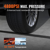 Air Compressors Accessories: VEVOR Pressure Washer Hose, 100FT, Kink Free 3/8"-φ14.8 Male, 3/8"-φ15 Female For Most Brand Pressure Washers, 4.9'' Bending Radius, 4800 PSI Heavy Duty Power Washer Extension Replacement Hose