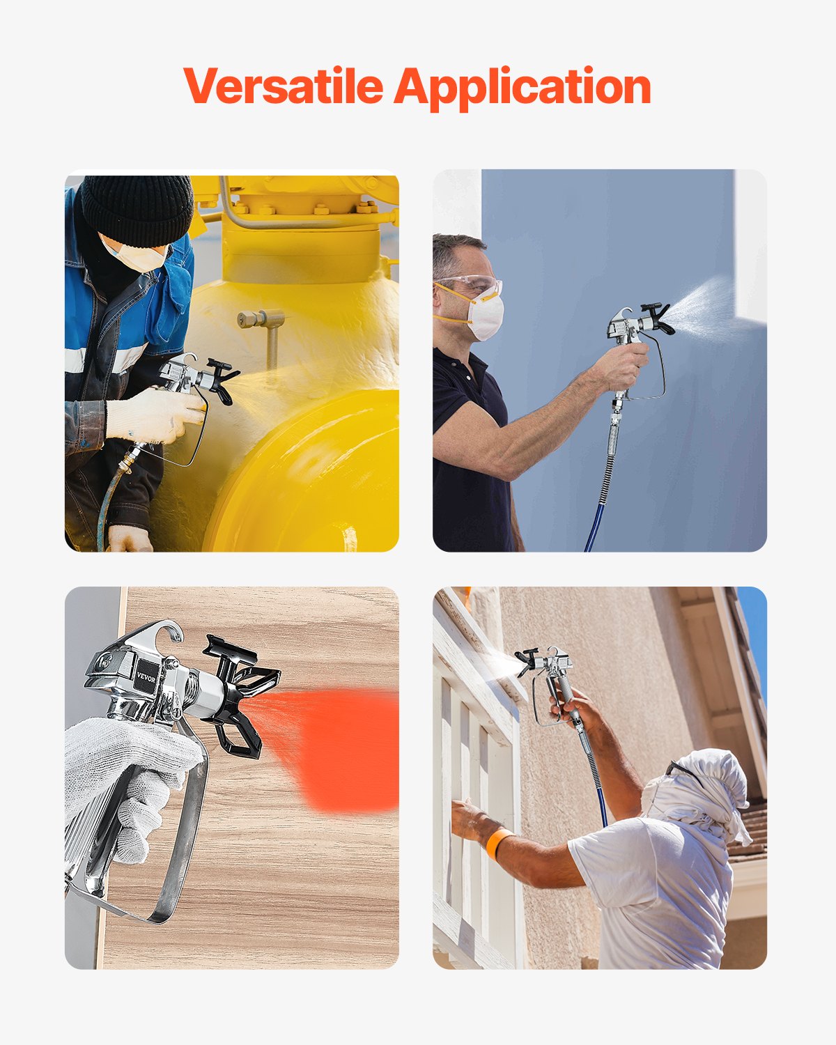Household Insect Repellents: VEVOR Airless Paint Spray Gun 3600PSI High Pressure Airless Spray Gun 517 Tip