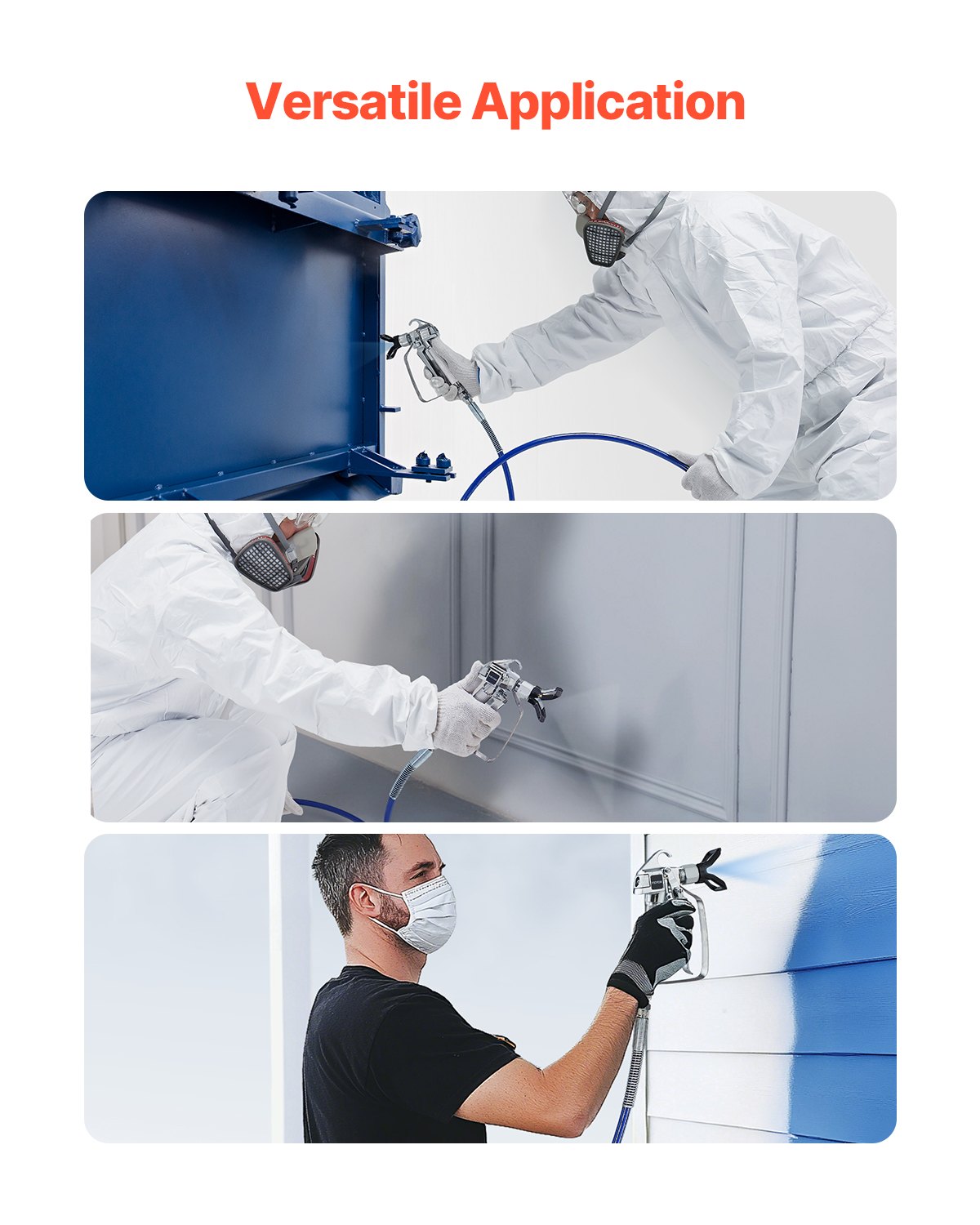 Painting Tools: VEVOR 25ft Airless Paint Sprayer Hose 1/4 in Universal Airless Paint Spray Hose