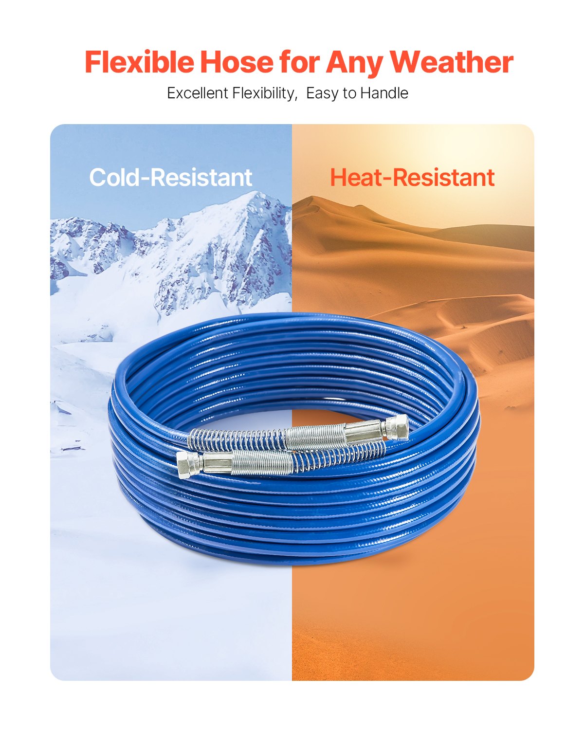 Painting Tools: VEVOR 50ft Airless Paint Sprayer Hose 1/4 in Universal Airless Paint Spray Hose