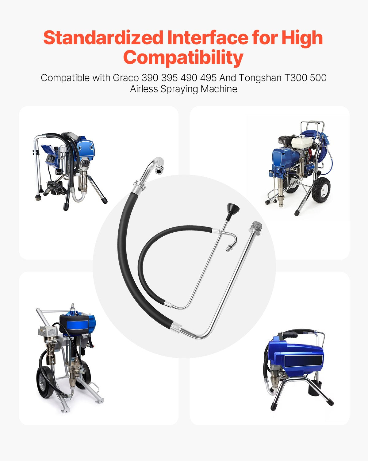 Hand Tools: VEVOR Suction Hose Tube and Reflux Line Sets Airless Paint Sprayers Tool Part