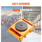 Hoverboards: VEVOR 4PCS Machinery Skate Dolly, 17637LBS/8T Industrial Machinery Mover, Heavy Duty Carbon Steel Machinery Moving Skate with 4 PU Wheels and 360° Rotation Non-Slip Cap for Warehouse Workshop Factory