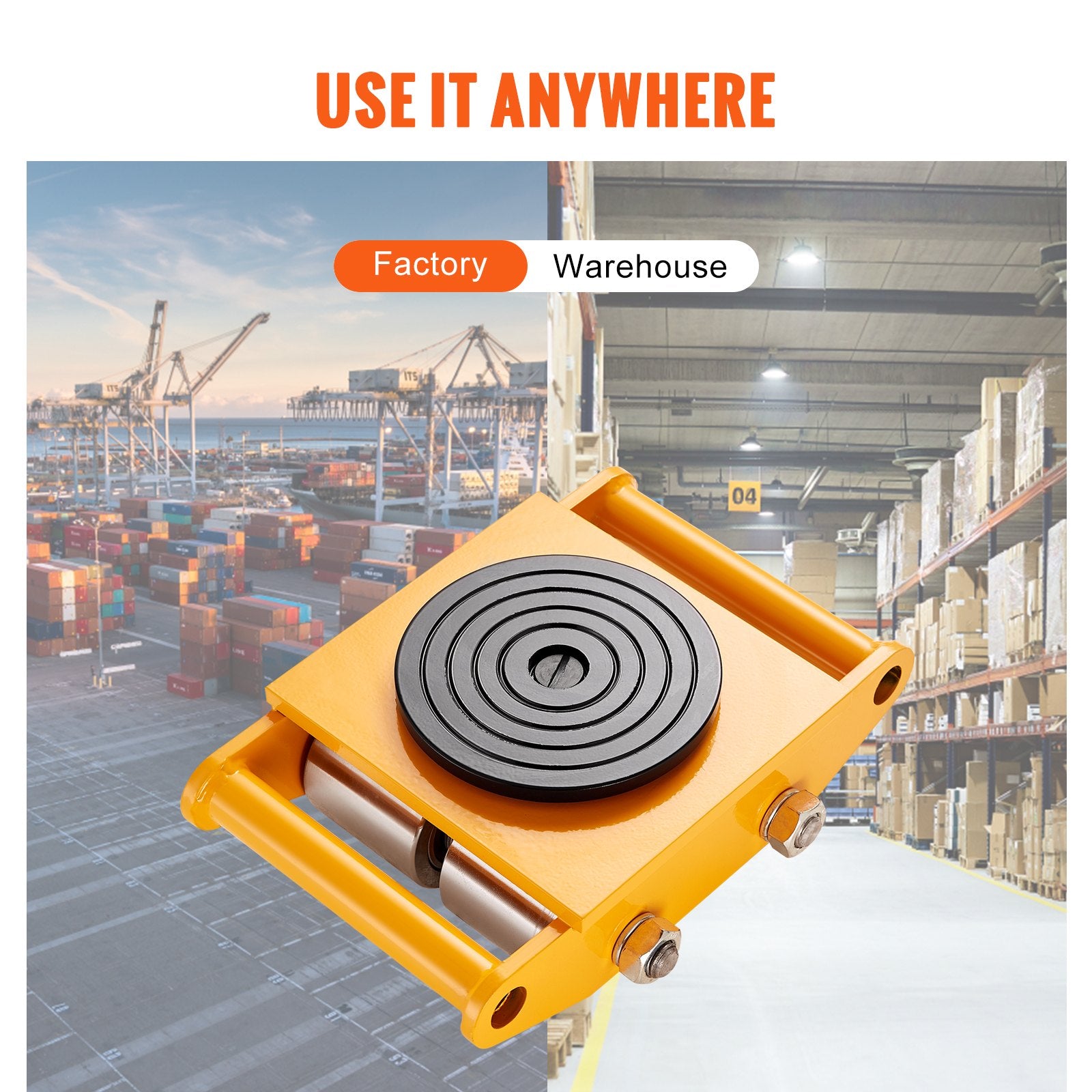 Automotive Repair & Speciality Tools: VEVOR 4PCS Machinery Skate Dolly Mover Skate 26455LBS/12T 4 Carbon Steel Wheels