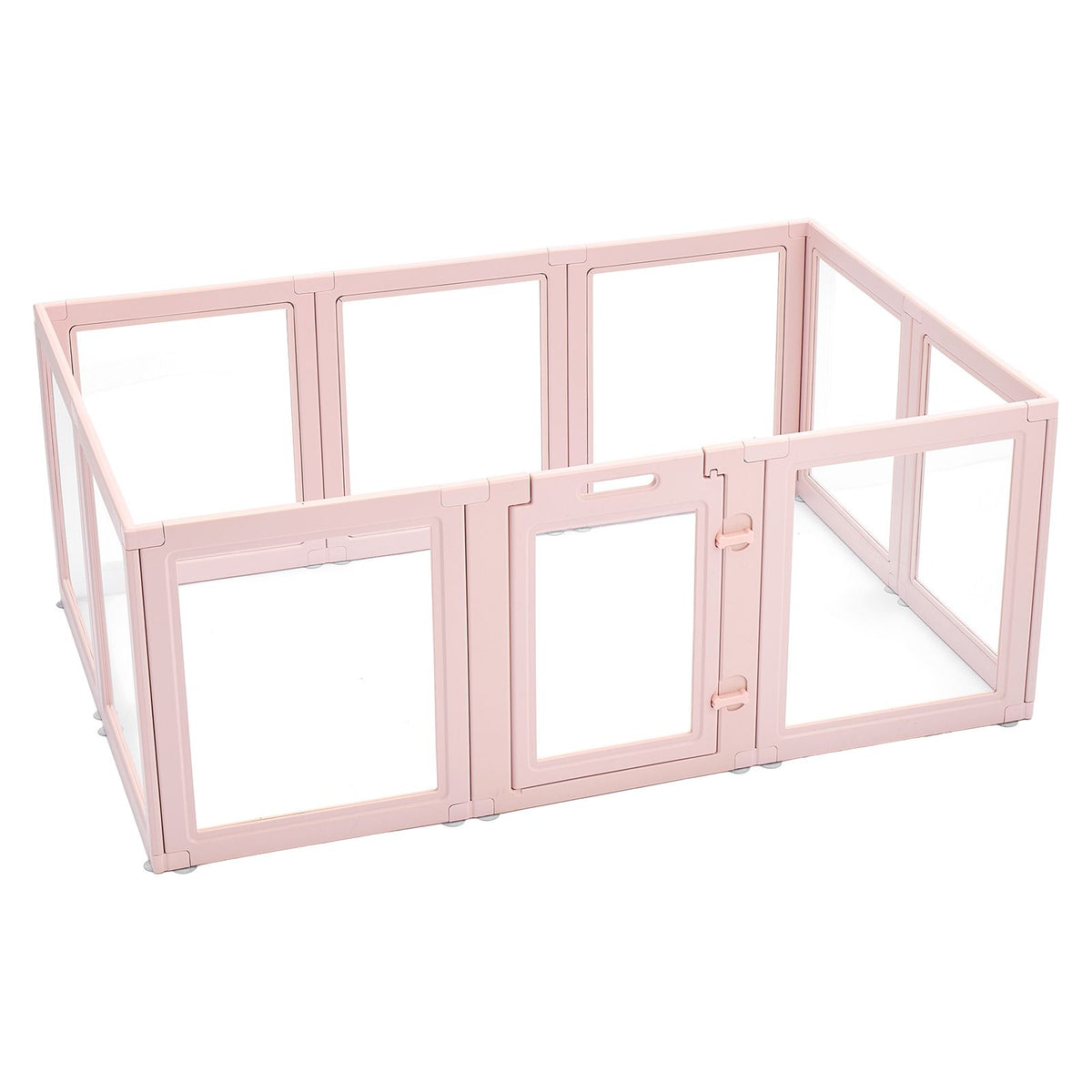Dog Whelping Box, 1.54x1x0.6 m Plastic Dog Whelping Pen for Medium Sized Dogs, Waterproof Transparent Puppy Playpen with Windows & Door Lock, Easy to Clean, Durable Indoor Pet Dogs Cats Birth Kit