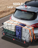 Cat Carriers & Crates: VEVOR 53" x 19" x 5", Hitch Cargo Carrier, 500 lbs Capacity Hitch Cargo Carrier with Hitch Stabilizer & Ratchet Straps, Hitch Mount Cargo Carrier with Cargo Net with Hook, Fit for SUVs