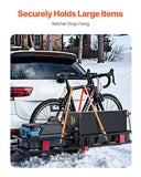 Cat Carriers & Crates: VEVOR 53" x 19" x 5", Hitch Cargo Carrier, 500 lbs Capacity Hitch Cargo Carrier with Hitch Stabilizer & Ratchet Straps, Hitch Mount Cargo Carrier with Cargo Net with Hook, Fit for SUVs