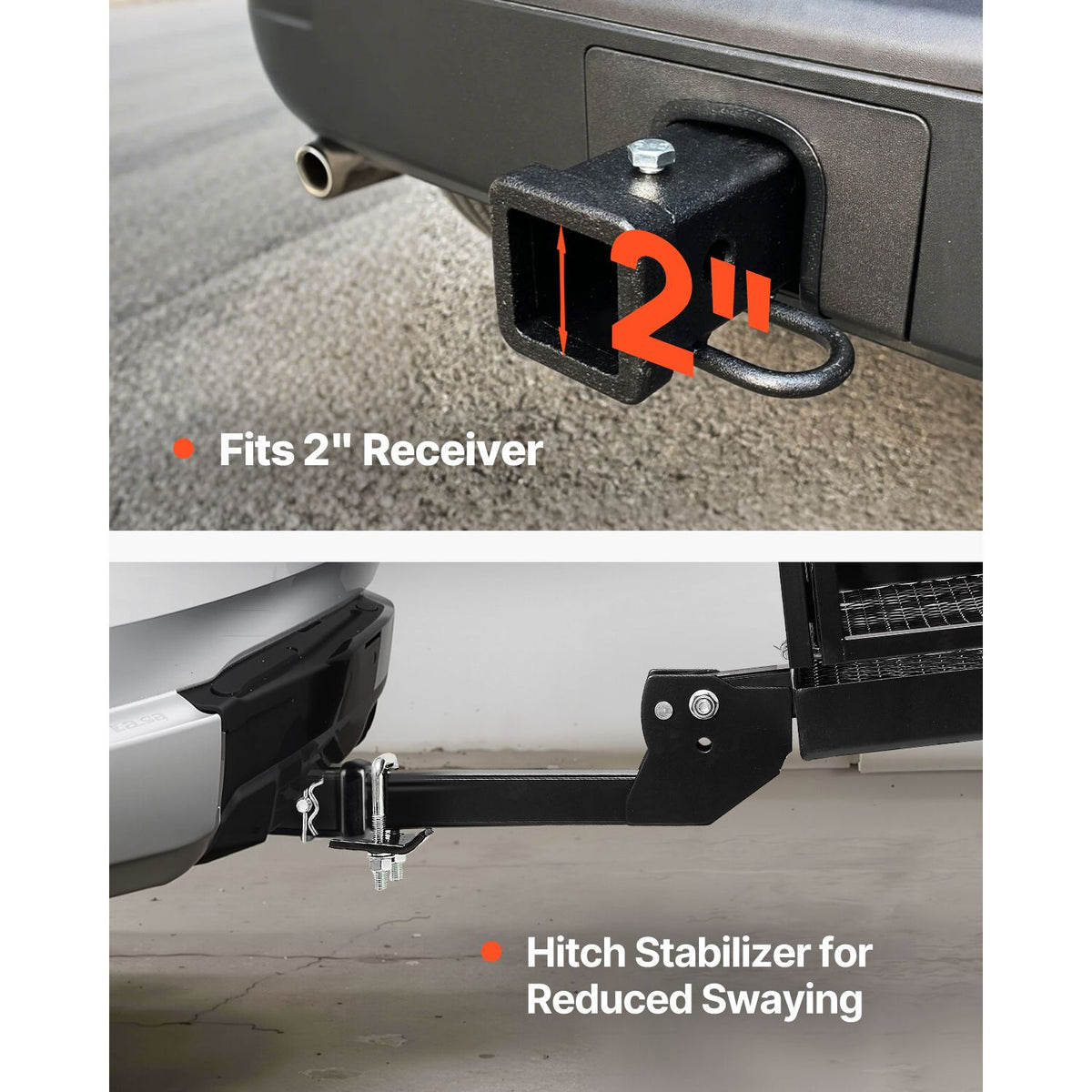 60" x 24" x 14", Hitch Cargo Carrier, 500 lbs Capacity Hitch Cargo Carrier with Anti-Rattle Hitch Stabilizer, Folding Hitch Mount Cargo Carrier with Pins and Latches, Fit for SUVs/Pickup Trucks