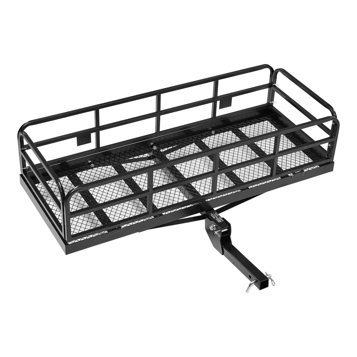 60" x 24" x 14", Hitch Cargo Carrier, 500 lbs Capacity Hitch Cargo Carrier with Anti-Rattle Hitch Stabilizer, Folding Hitch Mount Cargo Carrier with Pins and Latches, Fit for SUVs/Pickup Trucks