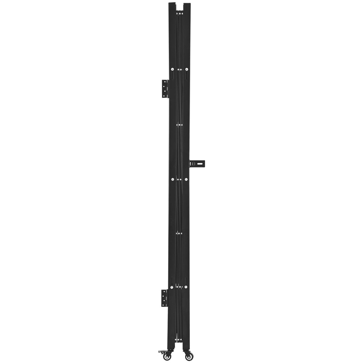 Single Folding Security Gate, Lockable Scissor Gate with 360 degree Swivel Casters, Outdoor Barricade Steel Retractable Gates, for Entry Security, Garage, Warehouse & Pool, 1260 x 1975 mm (W x H)