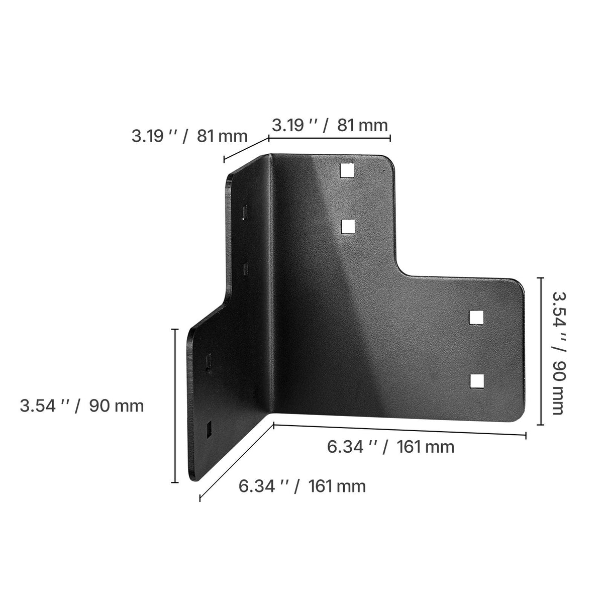 Workbench Corner Bracket Kit, 6.50 x 6.50 x 6.50 inch / 165 x 165 x 165 mm, 2204lbs/1000kg Load Capacity, Heavy Duty Sturdy Steel Angle Brackets with Screws, for Desk Shop Table Platform, 8 Pcs