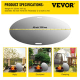 Fire Pits: VEVOR Fire Pit Lid Round 40 Inch Foldable Fire Pit Ring Snuff Cover 430 Stainless Steel Fire Pit Spark Screen Cover 3mm Thickness