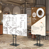 Desk Accessories: VEVOR Poster Stand, Adjustable Height Up to 75", Double-Sided Heavy Duty Pedestal Sign Holder, Floor Standing Sign Holder Banner Stand with Shock-absorbing Base for Display, for Board and Foam, Black