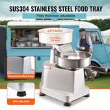 Food Storage: VEVOR Commercial Burger Patty Maker, 150mm Hamburger Beef Patty Maker, Heavy Duty Food-Grade Stainless Steel Bowl Burger Press Machine, Kitchen Meat Forming Processor with 1000 Pcs Patty Papers