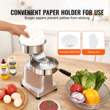 Food Storage: VEVOR Commercial Burger Patty Maker, 150mm Hamburger Beef Patty Maker, Heavy Duty Food-Grade Stainless Steel Bowl Burger Press Machine, Kitchen Meat Forming Processor with 1000 Pcs Patty Papers