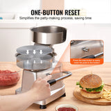 Food Storage: VEVOR Commercial Burger Patty Maker, 150mm Hamburger Beef Patty Maker, Heavy Duty Food-Grade Stainless Steel Bowl Burger Press Machine, Kitchen Meat Forming Processor with 1000 Pcs Patty Papers