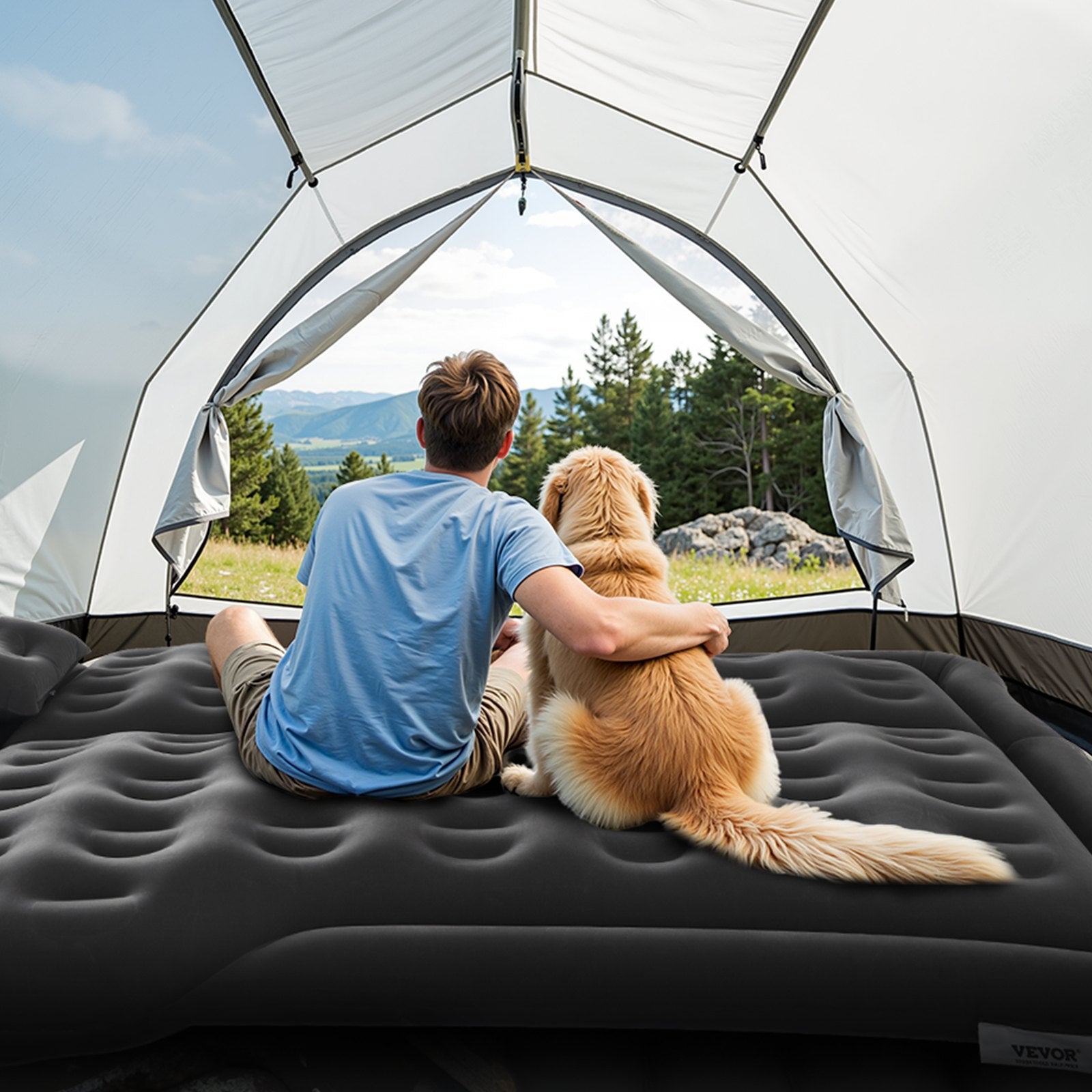 Inflatable Mattresses: VEVOR Car Air Mattress Inflatable Car Camping Travel Sleeping Bed SUV MPV Sedan