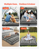 Inflatable Mattresses: VEVOR Car Air Mattress, Inflatable Car Camping Mattress, Flocking Thickened Travel Beds, Comfortable and Durable Portable Sleeping Pad with Air Pump, Nozzle, Carry Bag, Fits Most SUV MPV Sedan, Gray
