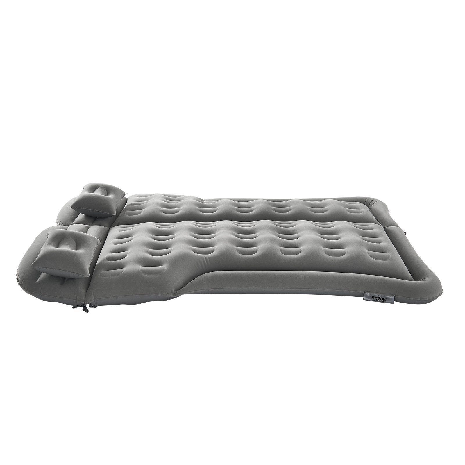 Car Air Mattress, Inflatable Car Camping Mattress, Flocking Thickened Travel Beds, Comfortable and Durable Portable Sleeping Pad with Air Pump, Nozzle, Carry Bag, Fits Most SUV MPV Sedan, Gray