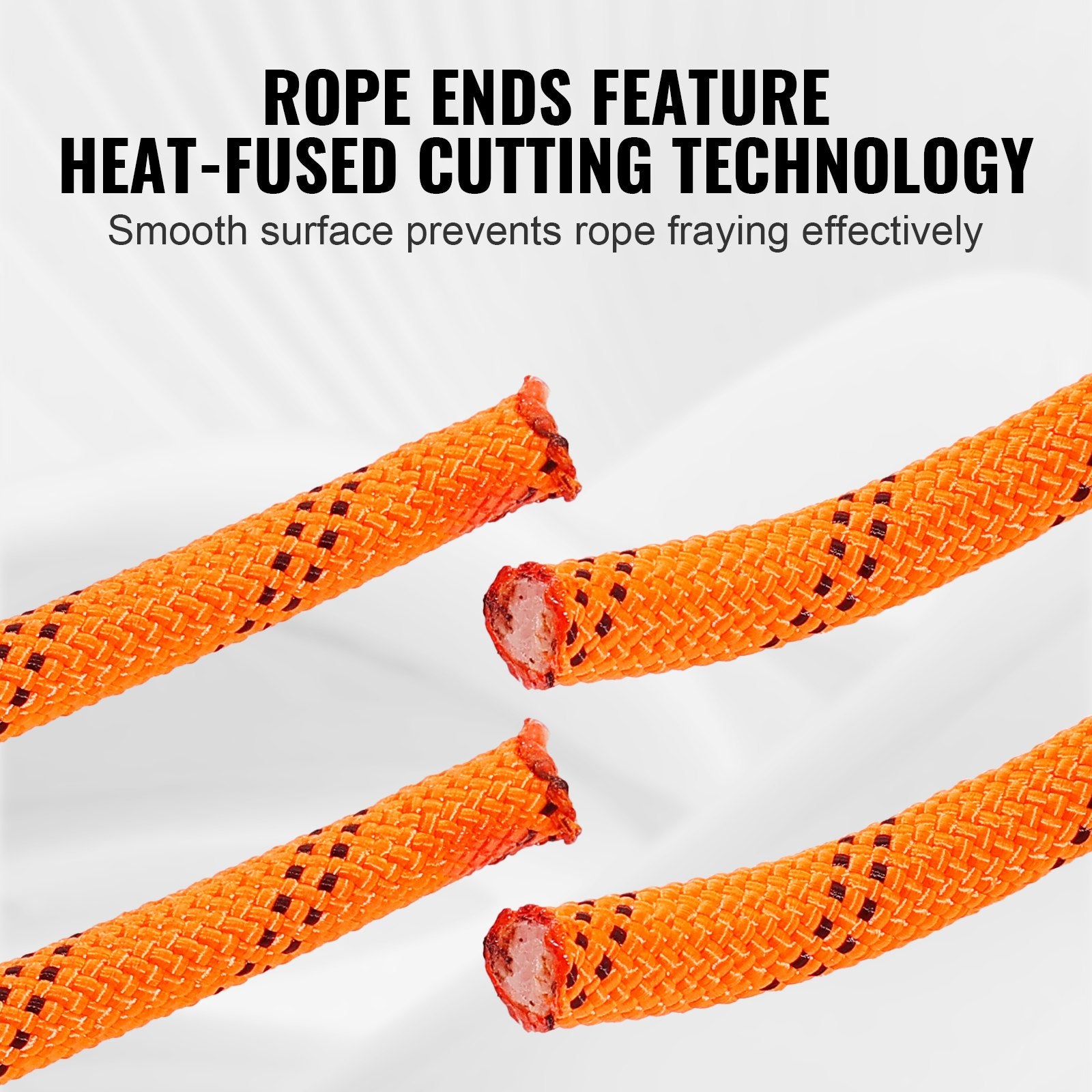 Gym Equipment & Accessories: VEVOR Double Braided Polyester Rope, 12.7 mm x 36.57 m, 48 Strands, 35.58kN Breaking Strength Outdoor Climbing Rope, Arborist Rigging Rope for Rock Hiking Camping Swing Rappelling Rescue, Orange/Black