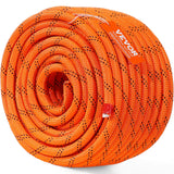 Gym Equipment & Accessories: VEVOR Double Braided Polyester Rope, 12.7 mm x 36.57 m, 48 Strands, 35.58kN Breaking Strength Outdoor Climbing Rope, Arborist Rigging Rope for Rock Hiking Camping Swing Rappelling Rescue, Orange/Black