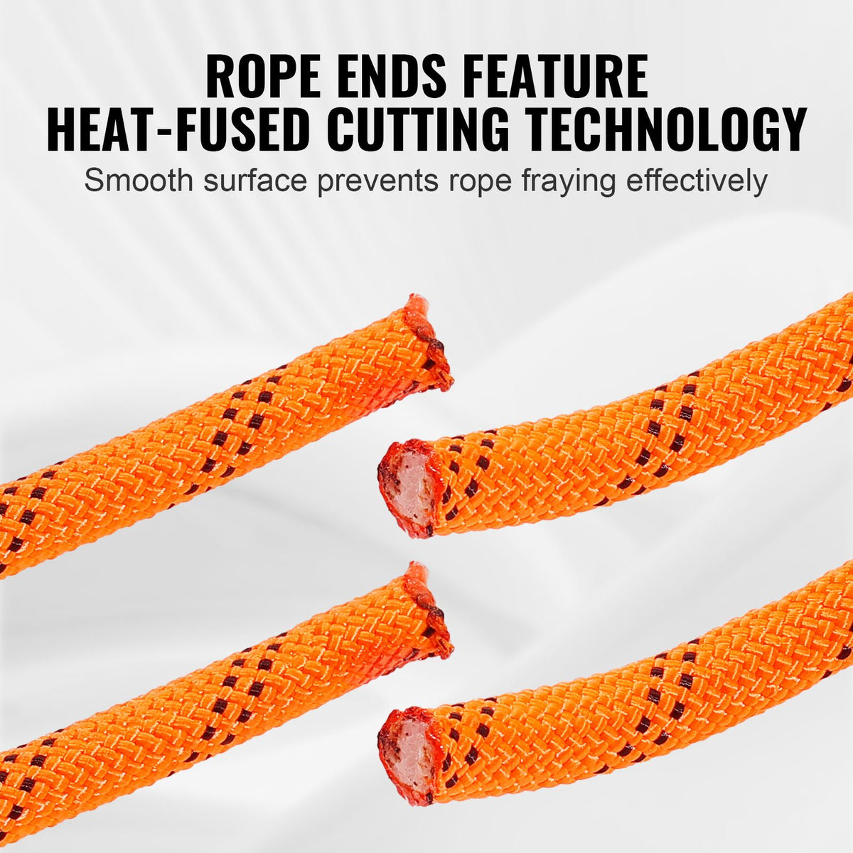 Double Braided Polyester Rope, 19 mm x 67.06 m, 24 Strands, 88.96kN Breaking Strength Outdoor Climbing Rope, Arborist Rigging Rope for Rock Hiking Camping Swing Rappelling Rescue, Orange/Black