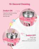 Food Storage: VEVOR Electric Cotton Candy Machine with Cart, 1000W Commercial Candy Floss Maker with 52cm in Stainless Steel Bowl, Sugar Scoop, and Drawer, Easy to Use, for Home, Kids Birthday, Family Party, Pink