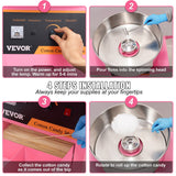 Speciality Appliances: VEVOR Commercial Cotton Candy Machine with Cart Sugar Floss Maker 1000W Party