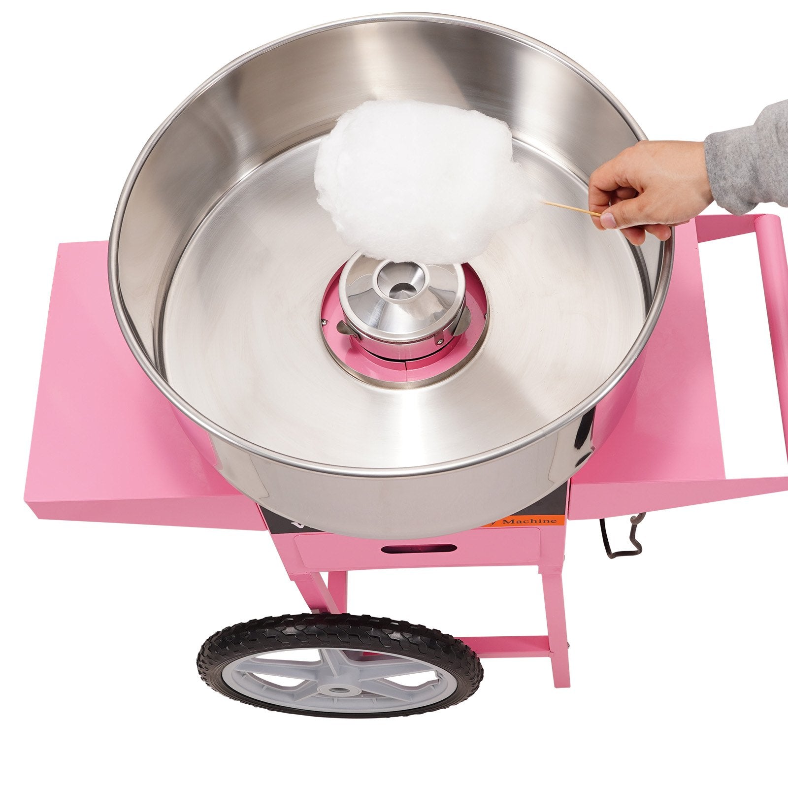 Commercial Cotton Candy Machine with Cart Sugar Floss Maker 1000W Party
