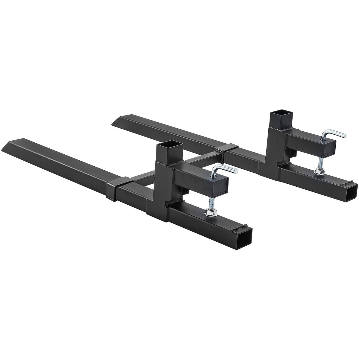 Pallet Forks, 907 kg Clamp on Pallet Forks, 1090 mm Total Length Tractor Bucket Forks with Adjustable Stabilizer bar, Heavy Duty Pallet Forks for Tractor Attachments, Skid Steer, Loader Bucket
