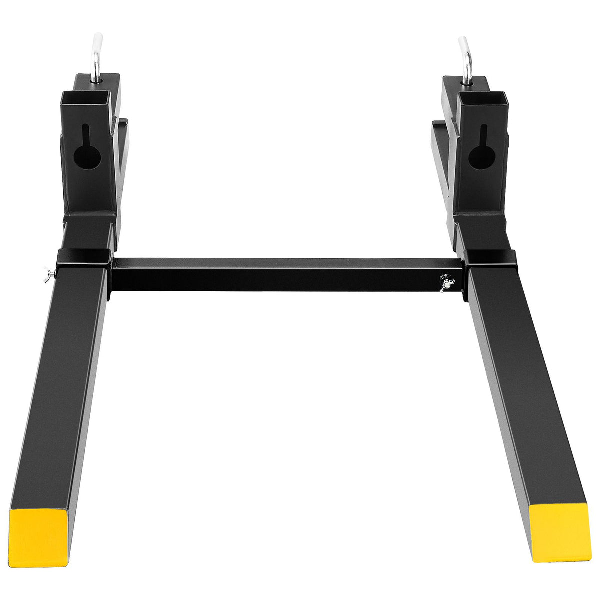 Pallet Forks, 907 kg Clamp on Pallet Forks, 1090 mm Total Length Tractor Bucket Forks with Adjustable Stabilizer bar, Heavy Duty Pallet Forks for Tractor Attachments, Skid Steer, Loader Bucket