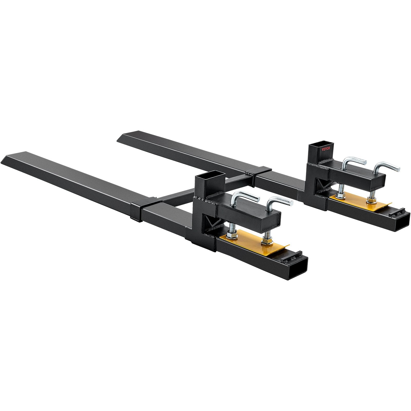 Automotive Parts: VEVOR Pallet Forks, 907 kg Clamp on Pallet Forks, 1490 mm Total Length Heavy Duty Pallet Forks with Adjustable Stabilizer bar, Tractor Bucket Forks for Tractor Attachments, Skid Steer, Loader Bucket