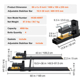 Automotive Parts: VEVOR Pallet Forks, 907 kg Clamp on Pallet Forks, 1490 mm Total Length Heavy Duty Pallet Forks with Adjustable Stabilizer bar, Tractor Bucket Forks for Tractor Attachments, Skid Steer, Loader Bucket