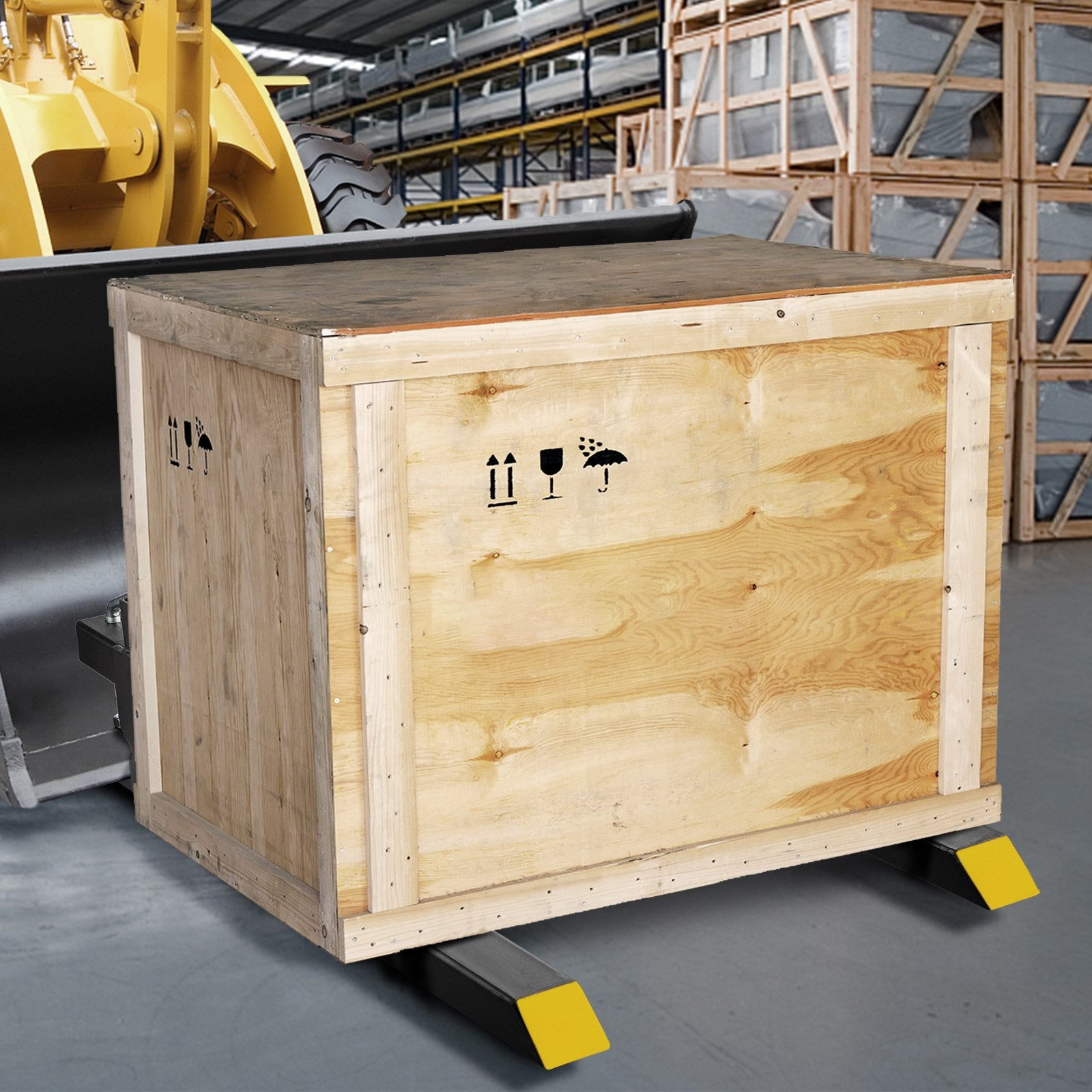 Automotive Parts: VEVOR Pallet Forks, 907 kg Clamp on Pallet Forks, 1490 mm Total Length Heavy Duty Pallet Forks with Adjustable Stabilizer bar, Tractor Bucket Forks for Tractor Attachments, Skid Steer, Loader Bucket