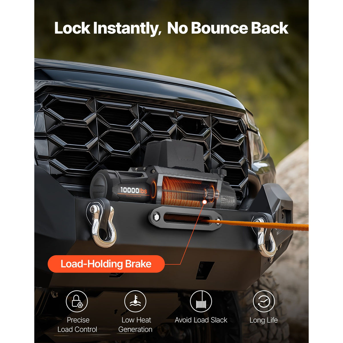 Electric Winch, 4500 kg Load Capacity, 12V DC Truck Winch with Φ8.9 mm x 27.4 m Synthetic Rope, Wireless & Wired Remote Control, IP67 Waterproof for Towing Off-Road SUV Jeep Trailer Boat