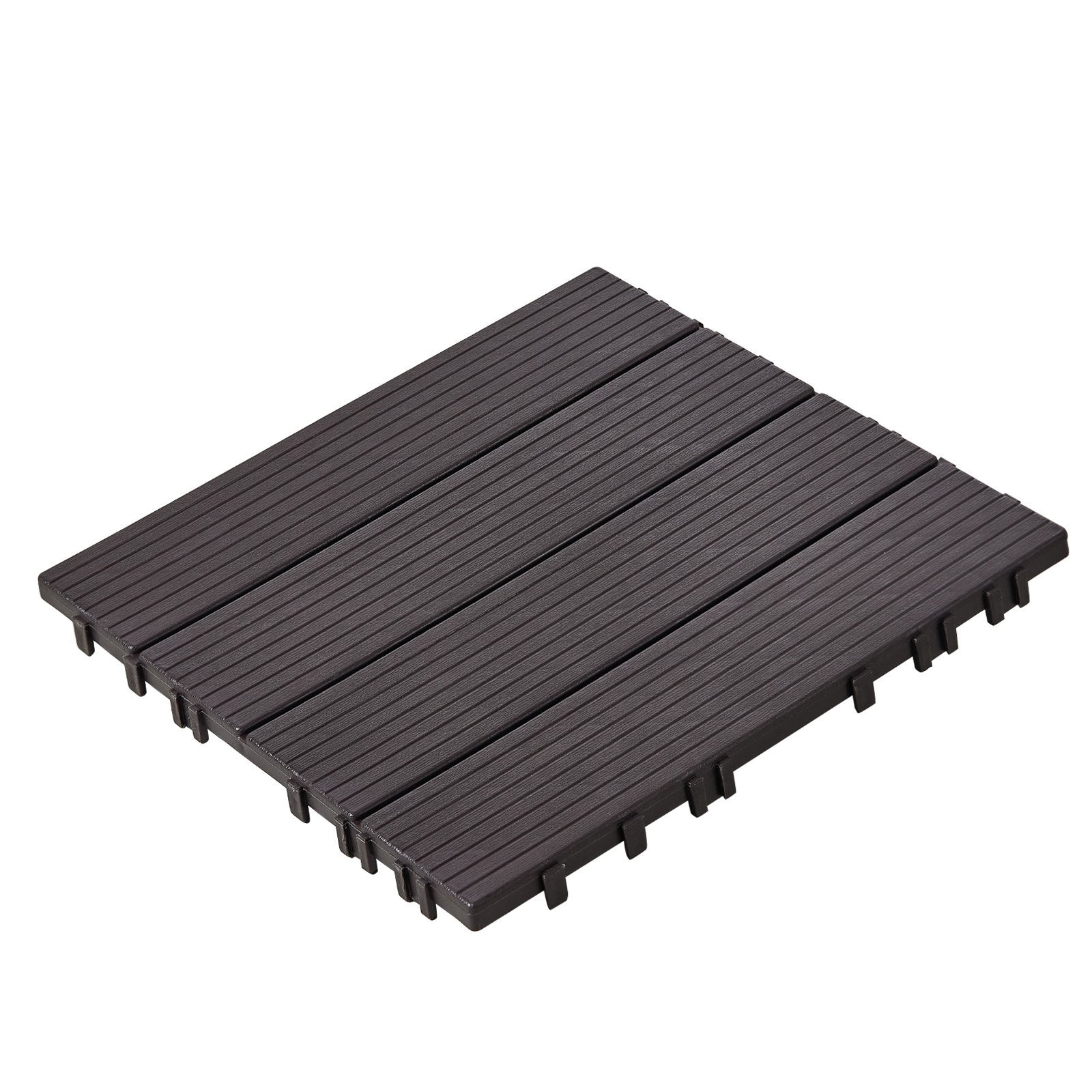 Dog Playpens & Gates: VEVOR Interlocking Deck Tiles, 10 Pack,12"x12" 10 sq. ft Plastic Waterproof Outdoor Flooring All Weather Use, Patio Floor Decking Covering Tiles for Porch Poolside Balcony Backyard, Dark Brown
