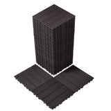 Dog Playpens & Gates: VEVOR Interlocking Deck Tiles, 36 Pack,11.6"x11.6" 36 sq. ft Plastic Waterproof Outdoor Flooring All Weather Use, Patio Floor Decking Covering Tiles for Porch Poolside Balcony Backyard, Dark Brown